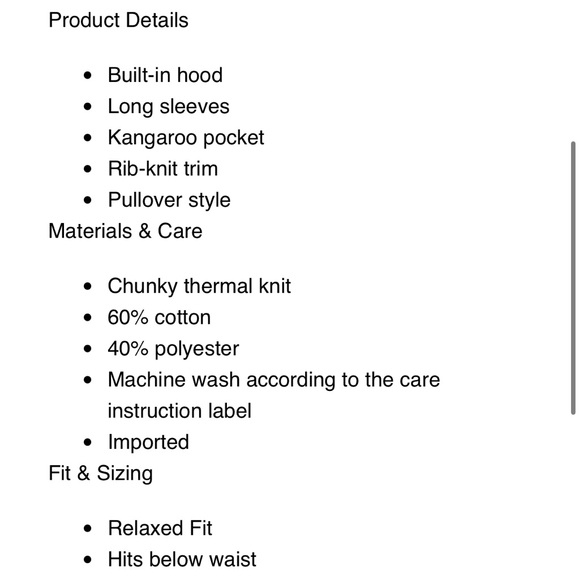 Old Navy Men's Chocolate Brown Long Sleeve Waffle Hoodie - Picture 4 of 8